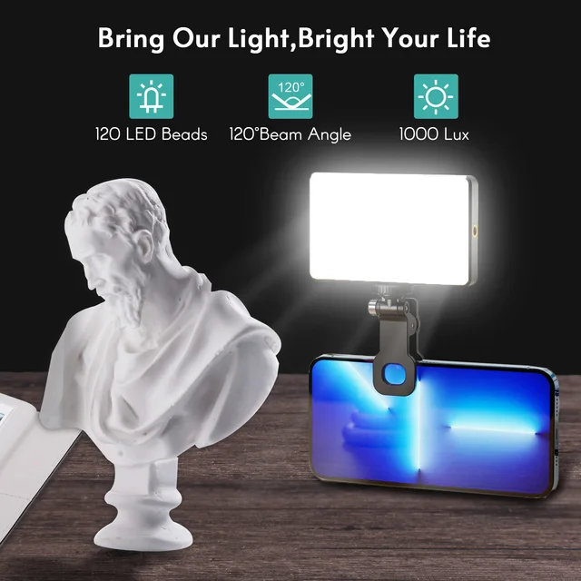 Luce Selfie Ricaricabile 60 LED Con Telecomando - Per Telefono, Tablet E Laptop, CRI 96+ - Foto 11