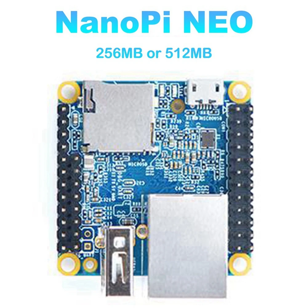 NanoPi NEO  ,  ҽ H3  ھ Cortex-A7  Openwrt Ϻ, 256MB DDR3 RAM