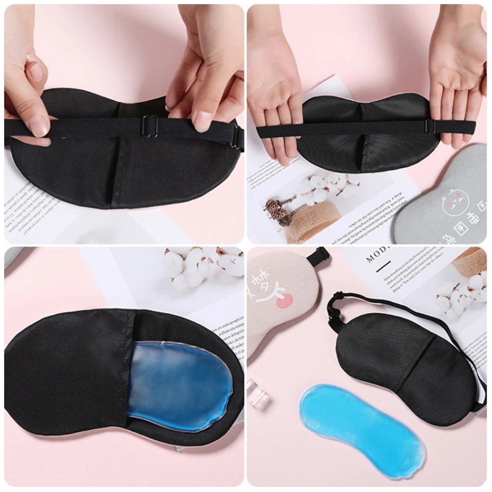 Eye Mask Eye Patch Sleeping Eye Mask Cotton Soft Sleep Aid Travel Rest Eye Shade Cover Blindfold Unisex Women Men 13 Styles Optinal 1PCS