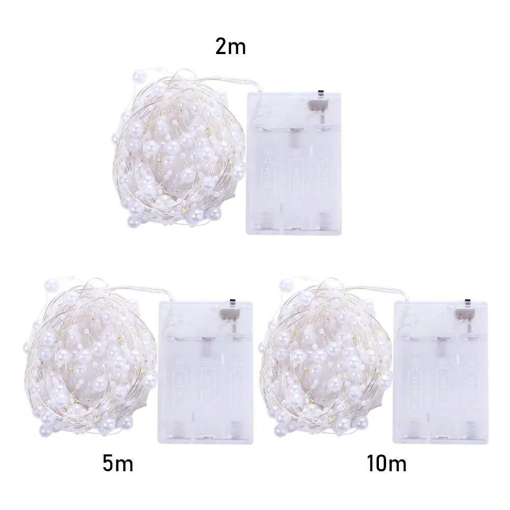 

Bead LED Copper Wire Christmas Decorations New Year Garland Lamp Party Decor Supplies Fairy Lights String Lights
