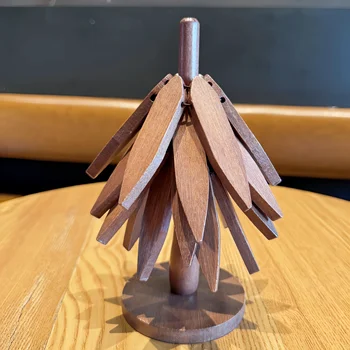 3/4/5PCS Tree Design Stand Wooden Trivets Decorative Anti Scald Heat Resistant Table Mat Coaster Wood Placemats Pot