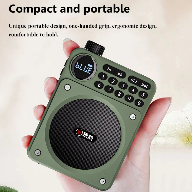  Mini Pocket FM Radio LED Display Digital Radios Receiver Portable Bluetooth Speaker Megaphone TF Card U Disk MP3 Music Player