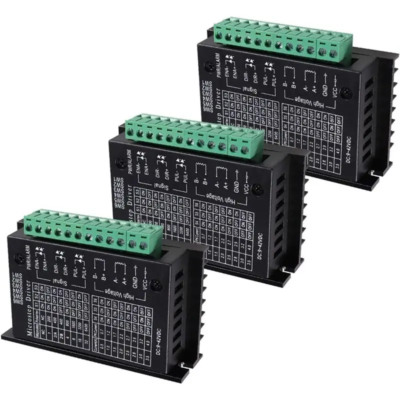 A84X-TB6600 스테퍼 모터 드라이버, 8팩 4A 스테퍼 드라이버 컨트롤러 42/57/86 스테퍼 모터용 CNC 디지털 미니 스텝 드라이버