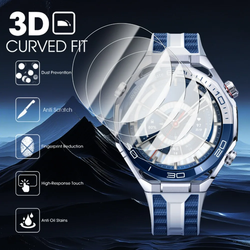 Premium Clear HD Tempered Glass Screen Protector for Huawei Watch Ultimate 2 - Anti-Scratch Protection Film, 1/5 Pack