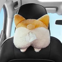 Funny Corgi Butt Tissue Box Holder Creative Cartoon Tissue Bag Car Pendants Children'S Gifts Car Tissue Holder Decorations 1