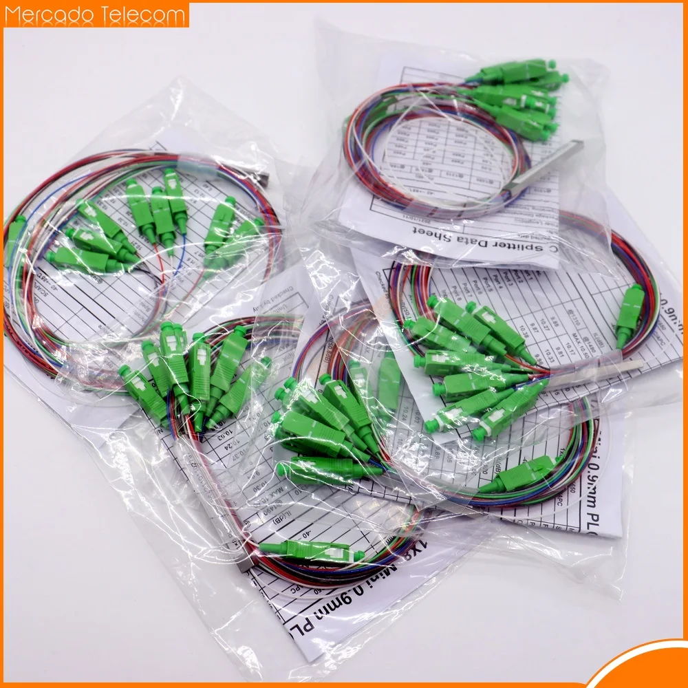 

Высококачественный волоконно-оптический сплиттер SC/APC 1X8 SM однорежимный 0,9 мм G657A1 LSZH 1 м FTTH белый/цвет, 10 шт./партия