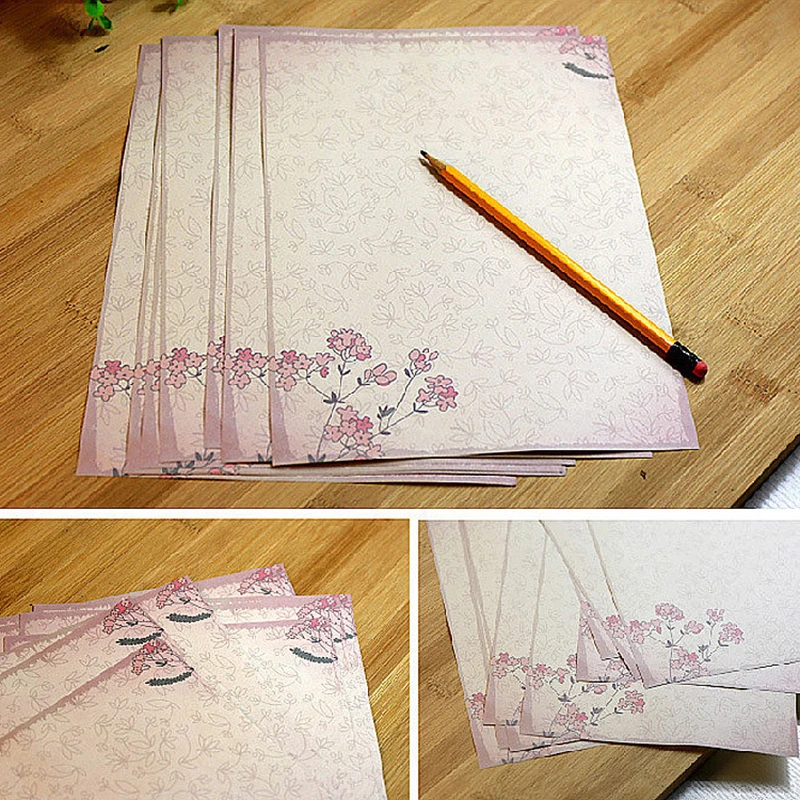 80 Pcs 빈티지 편지지 꽃 쓰기 종이 일치하는 봉투 필기 편지, 모듬 색상에 대 한 설정