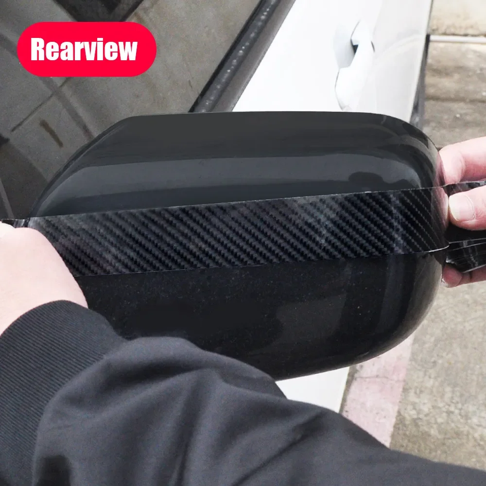 1/2 stücke Carbon Faser Automotive Klebeband Rolle Matte Schwarz Schutz Auto Film Selbst-Klebe Film 3D Auto film Zubehör – Detail 11
