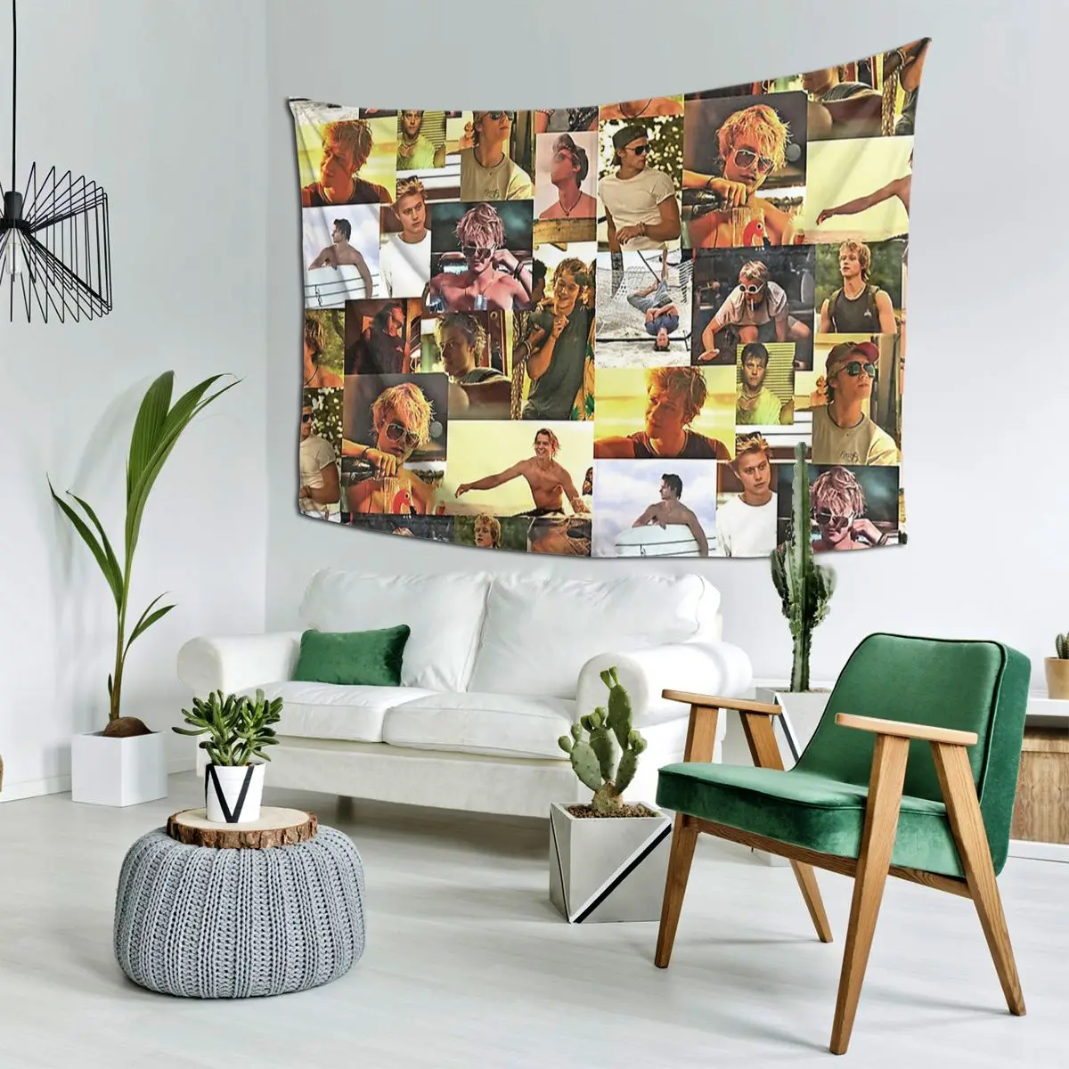 JJ Maybank-Rudy Pankow Throw Blanket Tapestry Hippie Wall Hanging Aesthetic Home Decoration Tapestries for Living Room Bedroom