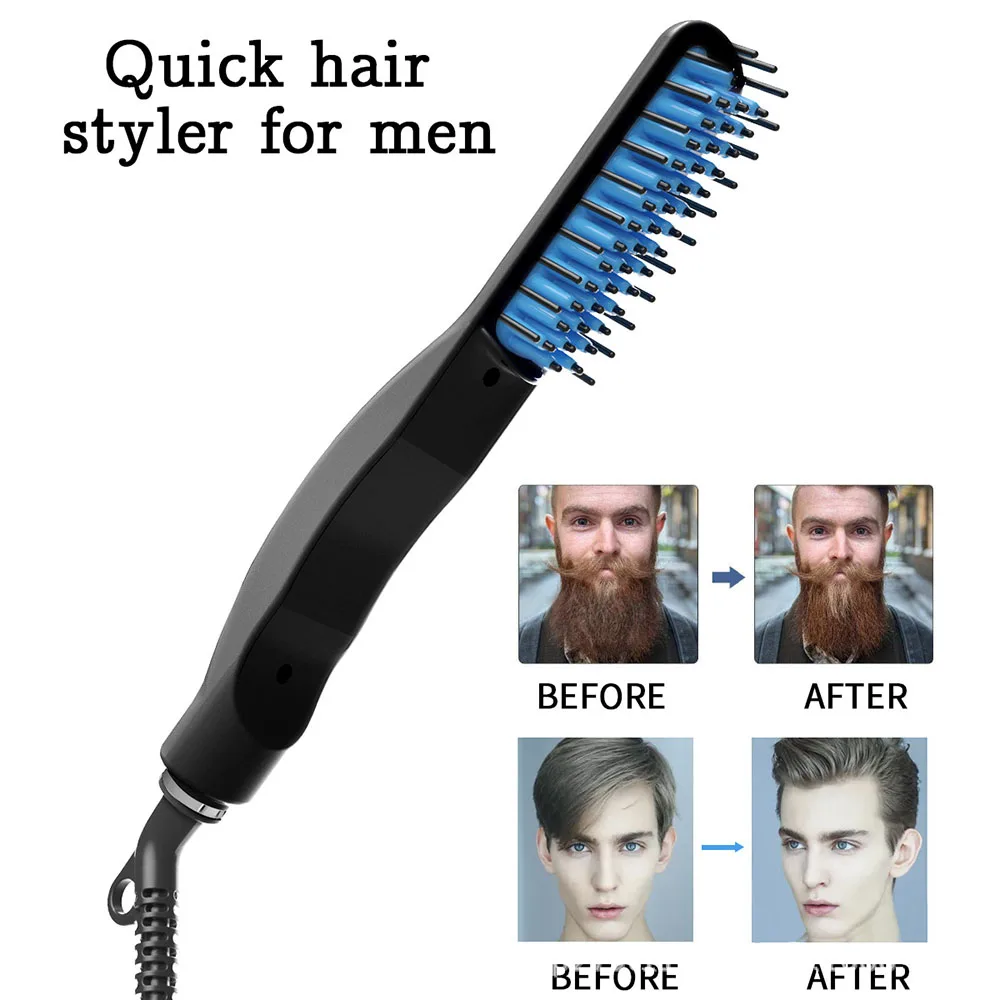 Hair Straight Brush Beard Comb Men Women Anti-scald LCD   Brushes Ceramic Roll Hot Combs ener 360 Rotatable 4