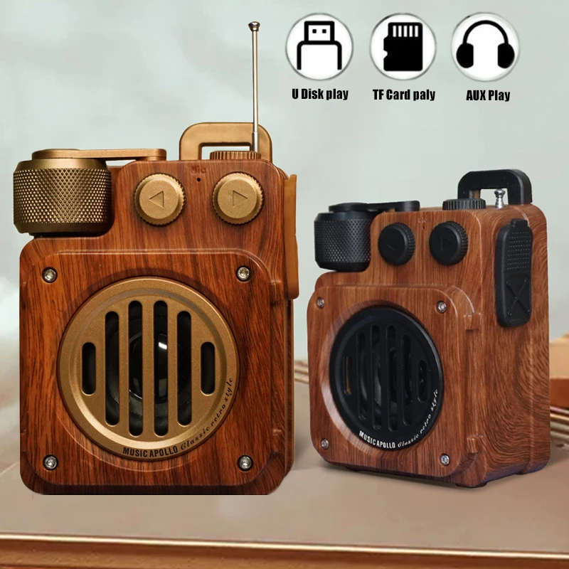 Портативный FM-радиоприемник в стиле ретро с поддержкой Bluetooth |