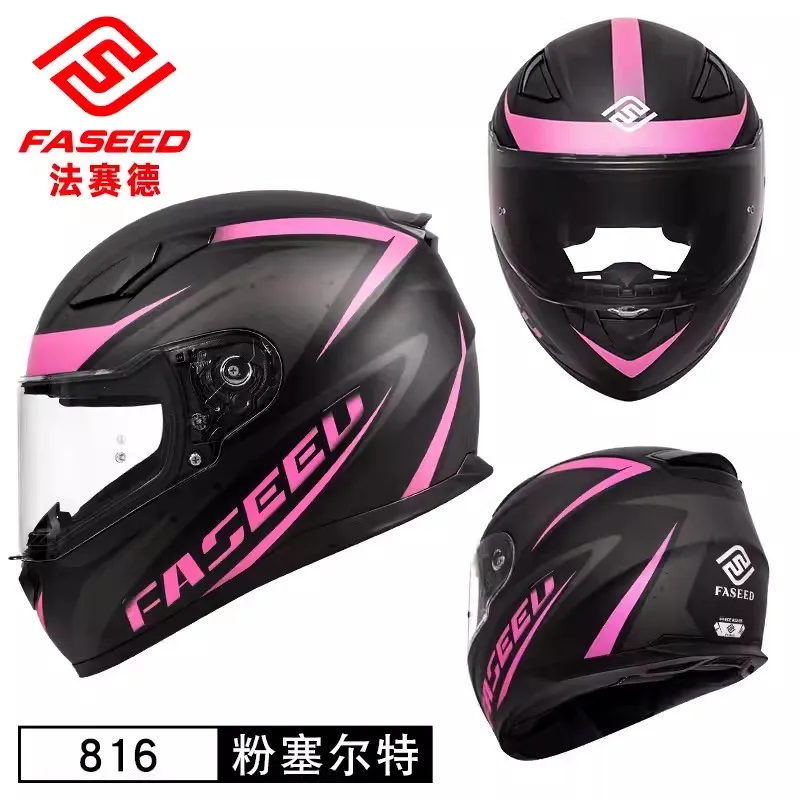 thumbnail image 1 of Casco de motocicleta FASEED, casco integral con certificación ECE, tendencias de moda, casco de motocross para mujer, caballero callejero, 1 of 5