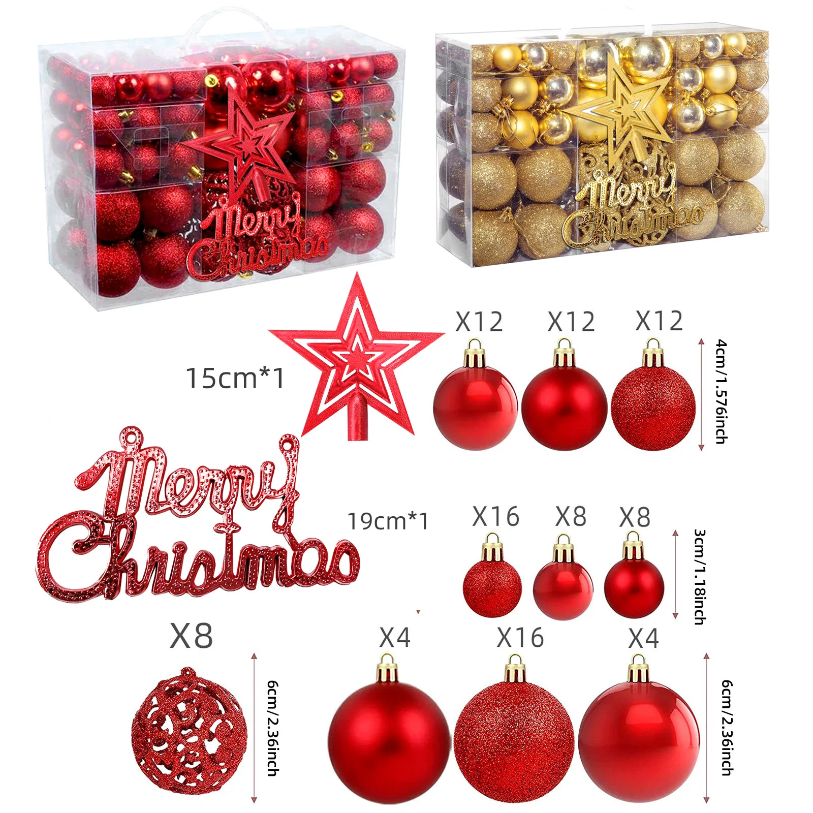 Christmas Tree Decorations 100 Plus Tree Top Star Letter Card Hollow Plastic Ball Christmas Ball Pendant for Wedding Chrismas