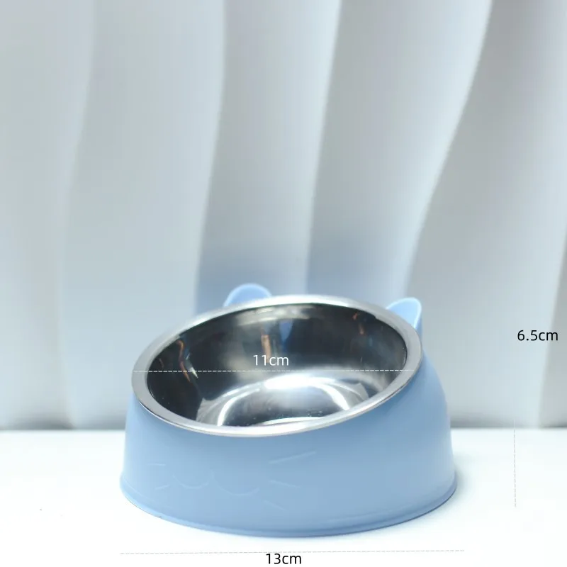 thumbnail image 1 of Cuenco para perros y gatos con base antideslizante elevada de 15 grados para cachorros, comedero para agua potable para gatos, cuello inclinado y protector, accesorios para cuencos para mascotas, 1 of 5