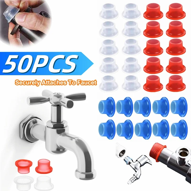 Faucet Leak-Proof Sealing Gasket Silicone Raw Belt Triangle Valve Rubber Washer Faucet Threaded Pipe Hose Prevent Dripping Plug