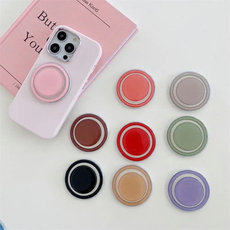 Magnetic Phone Holder with Expanding Grip and Ring Stand