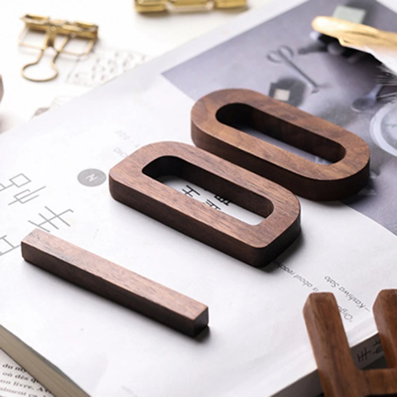 1 Stück Walnuss selbst klebende Hausnummer magnetische englische Alphabet Buchstaben für Wohnung Zimmer Tür platte Tisch Mailbox Aufkleber – Detail 4