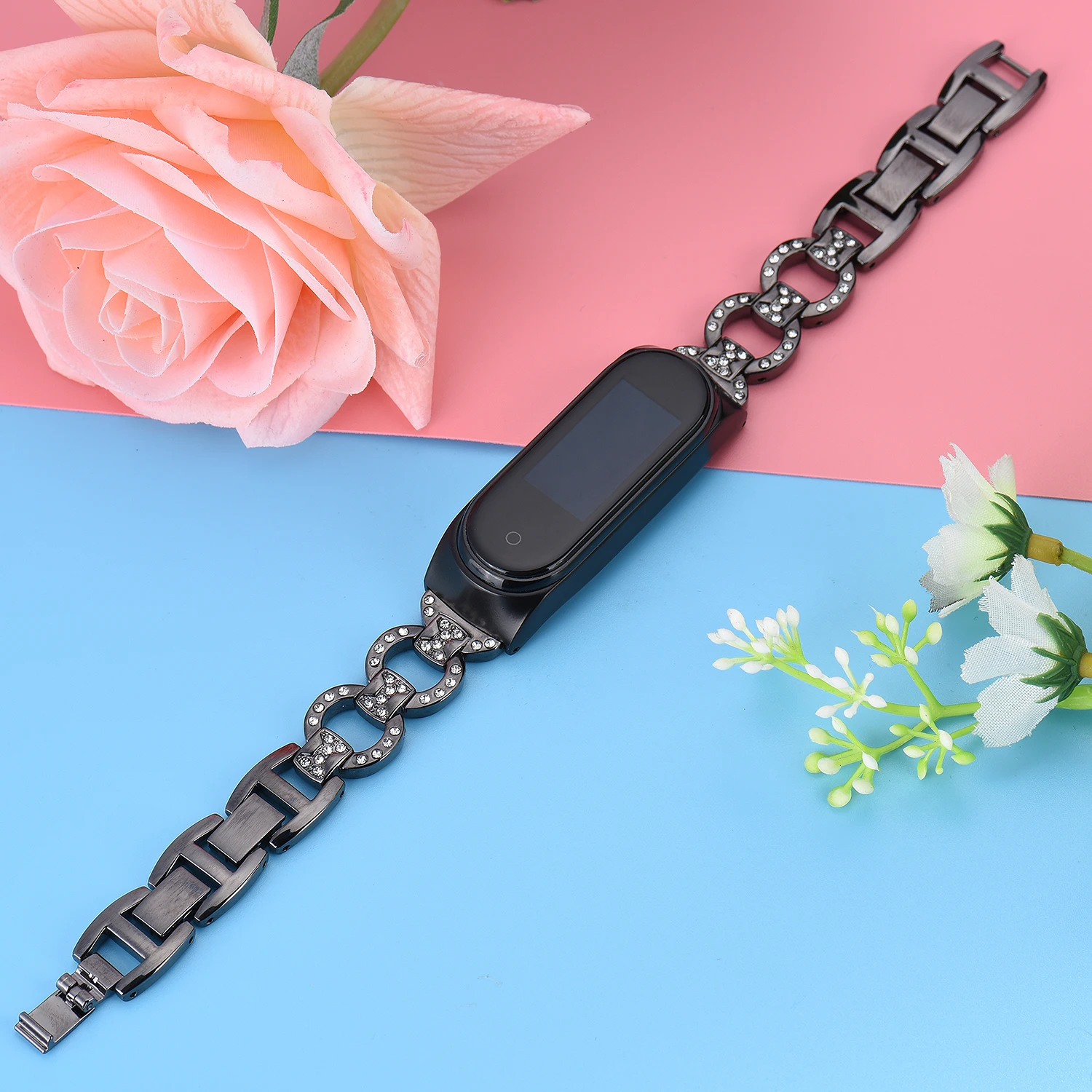Metal Diamond Strap For Xiao Mi Band 7 6 5 4 3 Stainless Steel  Wristband For Miband 7 smart bracelet wristband Miband 6 Correa