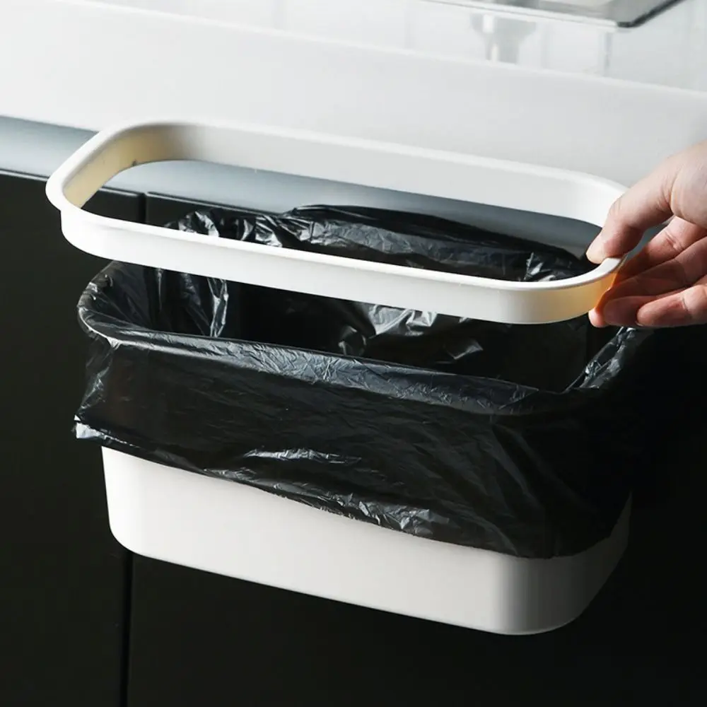 Multi-Purpose Door Hanging Kitchen Trash Can No Punching Space Saving Storage Box Storage Artifact Kitchen Waste Storage Bucket