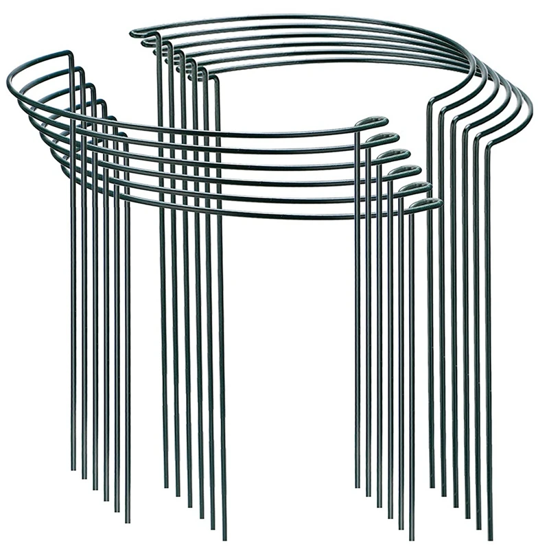 

Pack Of 24 Semi-Circular Ring Plant Garden Flower Support Stakes,For Tomatoes Flowers Plant,Border Support
