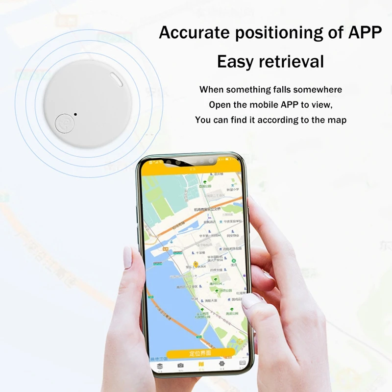 AB25-Mini GPS Tracker Wireless Bluetooth 5.0 Anti-Lost Device Smart Locator Pet Key Wallet Tracker With Key Ring