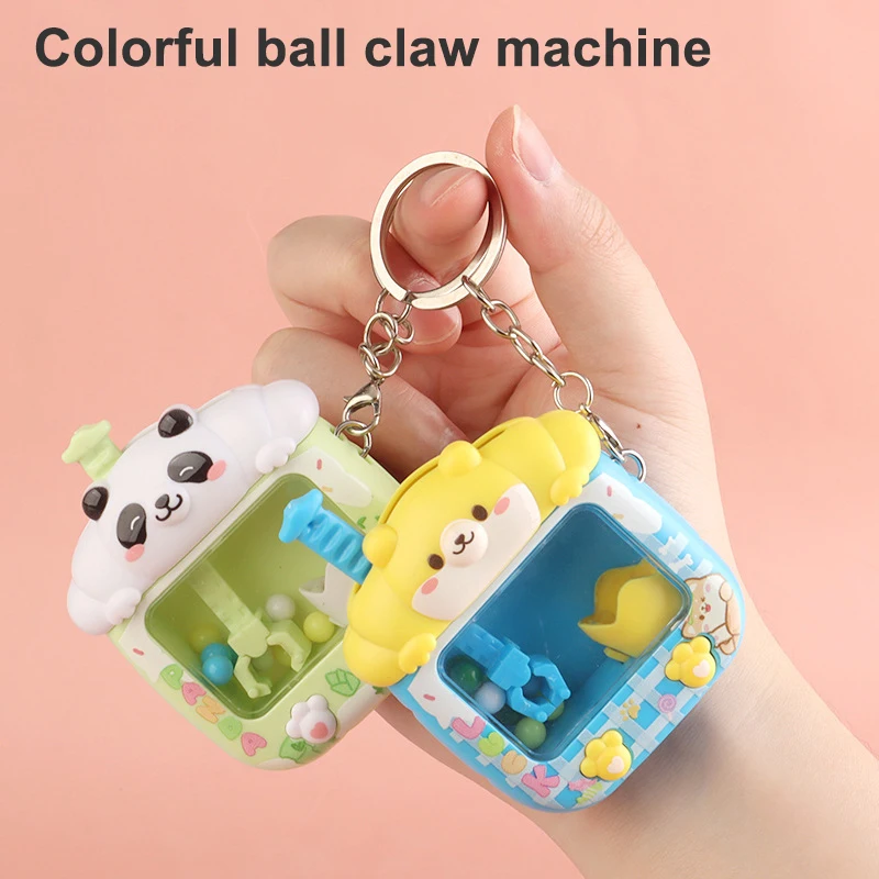 Kreative Design Fang Ball Maschine Schlüsselbund Spaß Kleine Hause Kran Maschine Anhänger Nette Rucksack Dekoration Kinder Geschenke – Detail 3