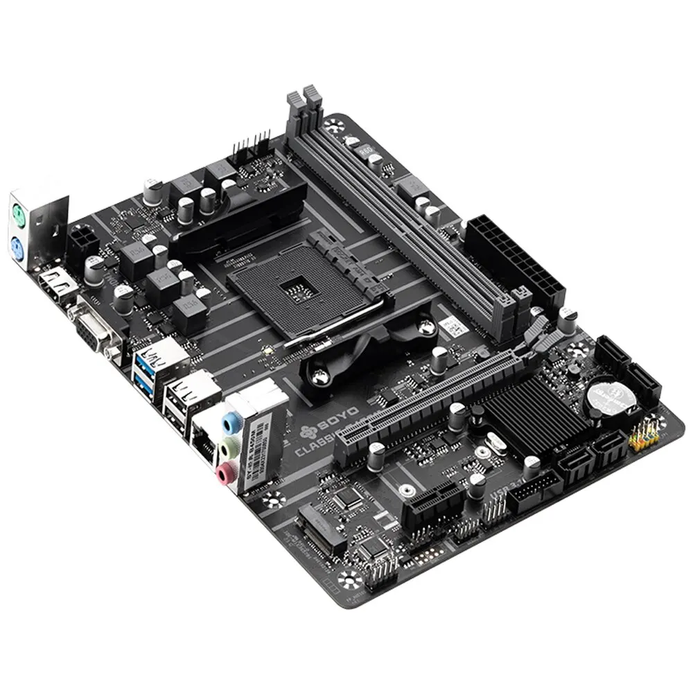 SOYO základní deska klasický AMD B450M dual-channel DDR4 paměť AM4 mainboard M.2 NVME (supports ryzen 5500 5600 5600 g CPU) plný nový