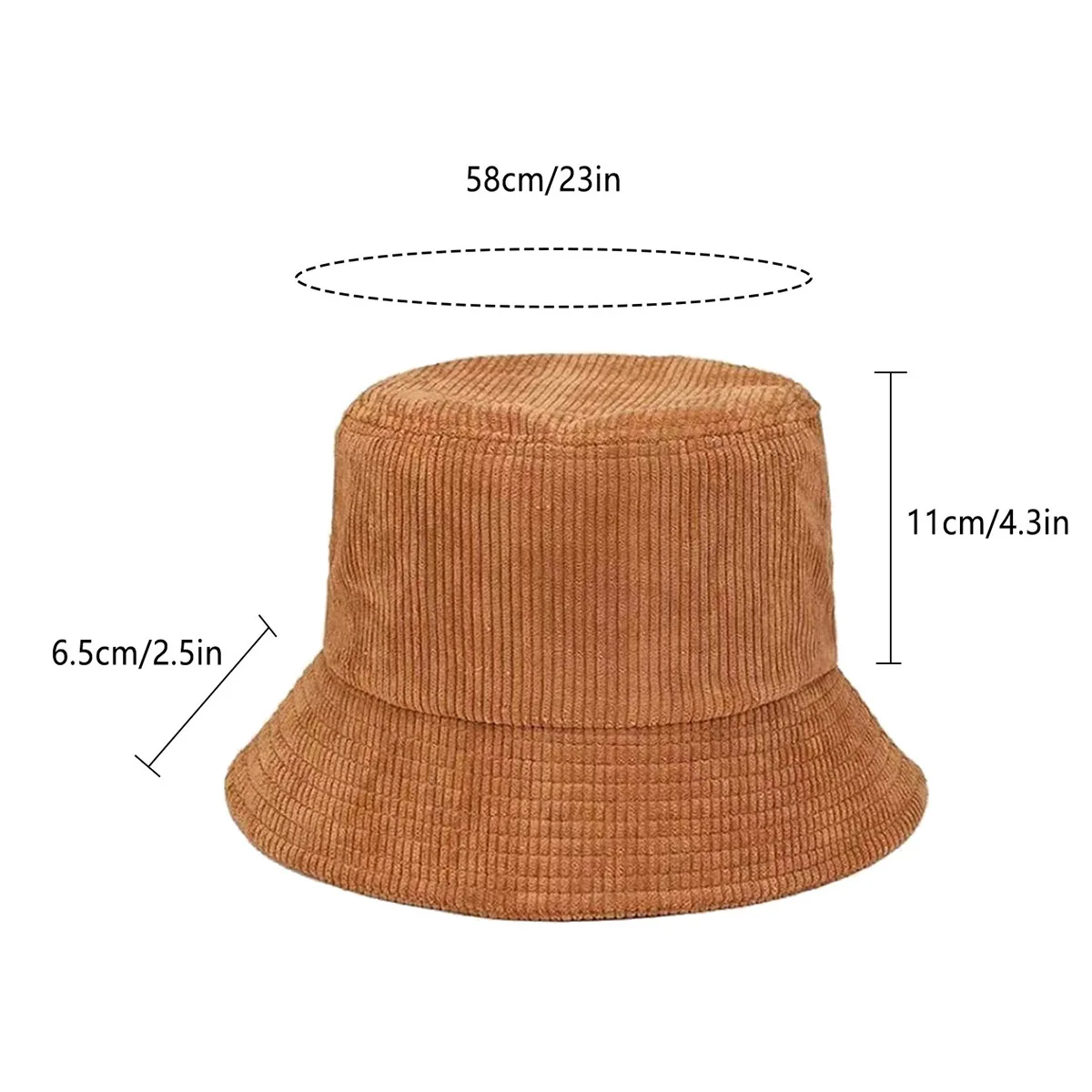 Casual Corduroy Embroidered Fisherman Hat K-Style Trendy Unisex Autumn and Winter Sun Hat Sun Protection Basin Hat Covering Face Sun Hat for Fishing and Mountaineering Hiking