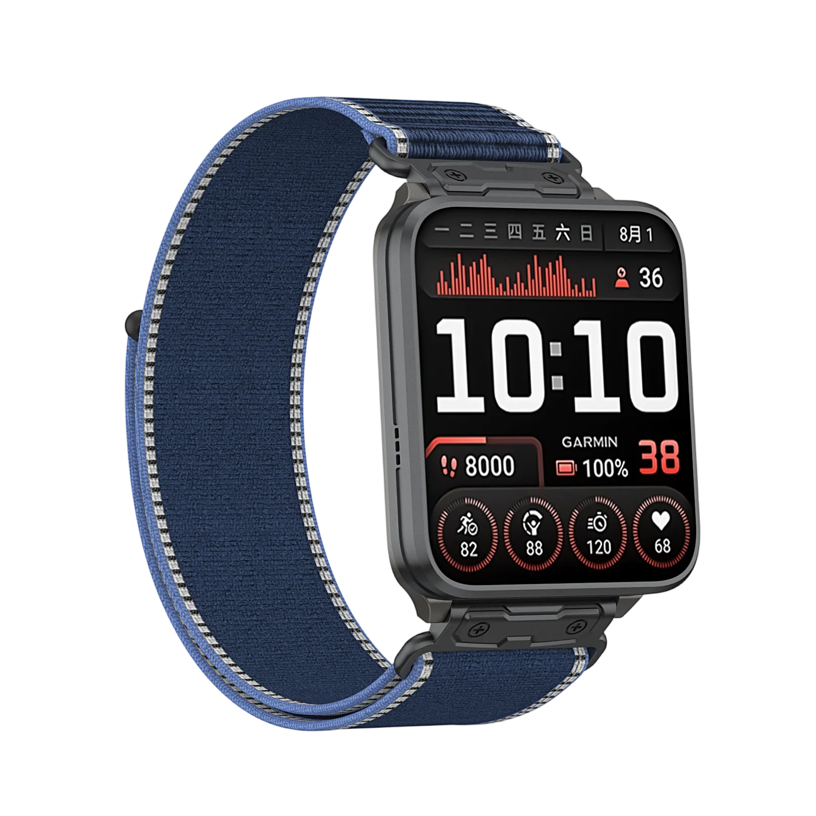 Premium 24mm Nylon Adjustable Strap with Metal Connector - Breathable Sport & Casual Replacement Band