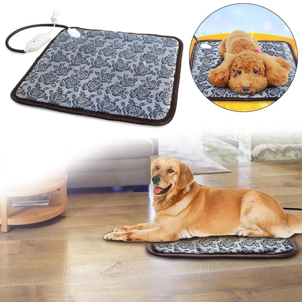 

Adjustable Heating Pad Blanket Dog Cat Puppy Mat Bed Pet Electric Warmer Pad Power-off Protection Waterproof Bite-resistant Wire