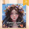 1PC Flower Fairy Coloring Book 26 Unique Pages For Adults & Teens - Self-painting Art Graffiti Anxiety Relief Perfect Gift 1