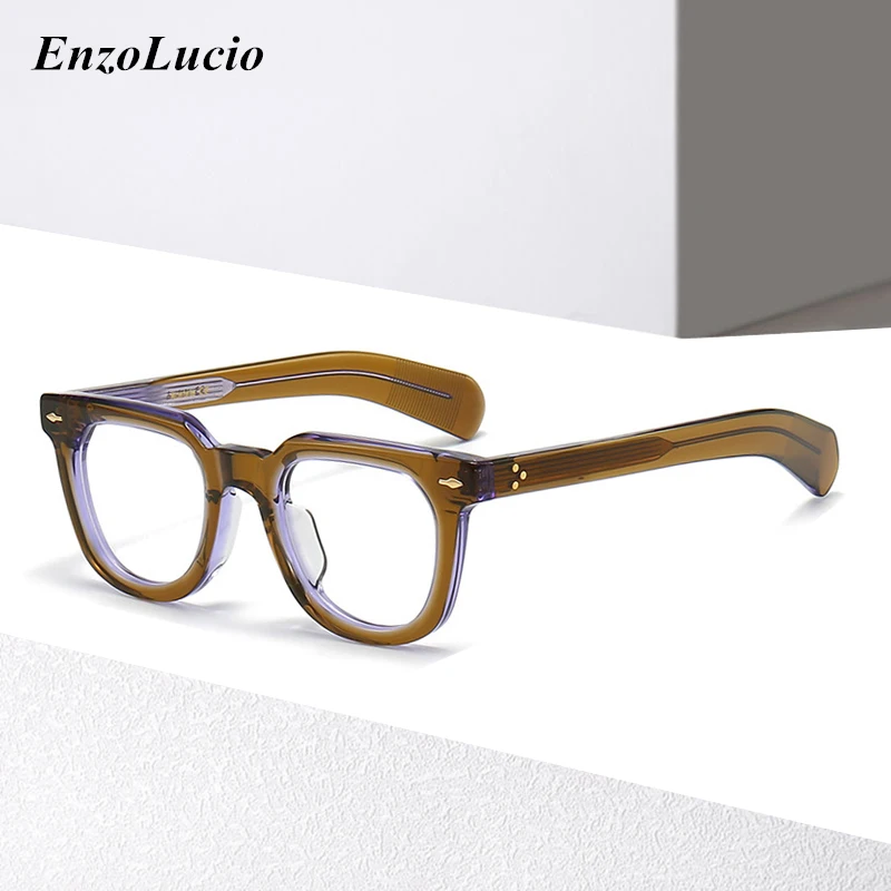 

Handmade Acetate Vintage Oval Glasses Frame for Men Brand Design Optical Myopia Eyeglasses Women Retro Prescription Eyewear Male