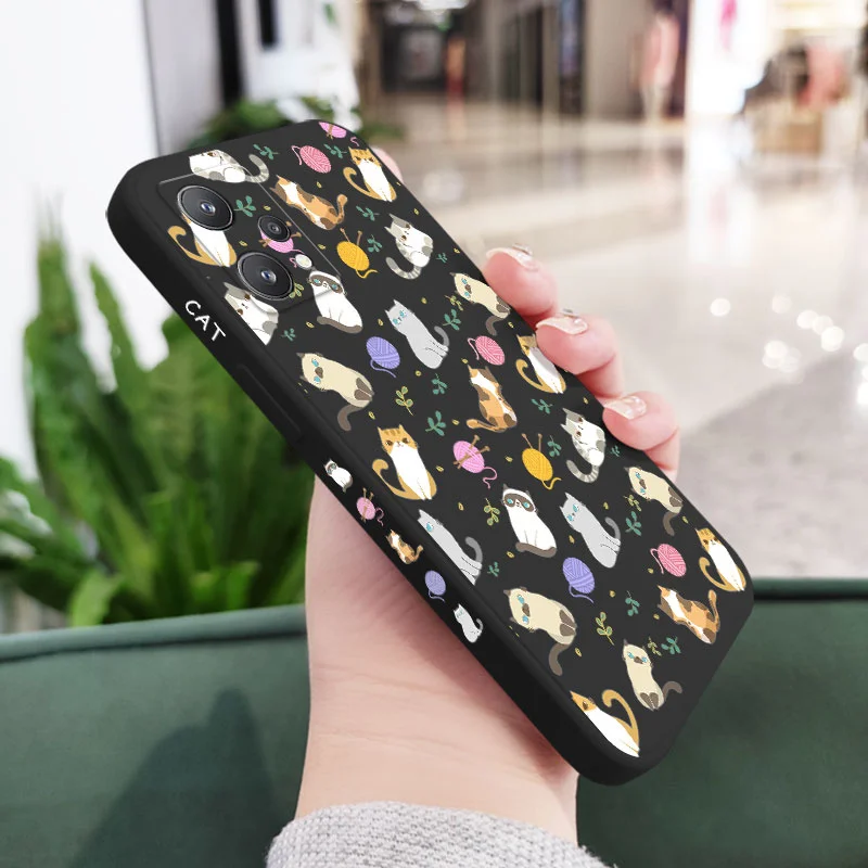 Elegant Liquid Silicone Cat Phone Case - Durable and Stylish Cover
