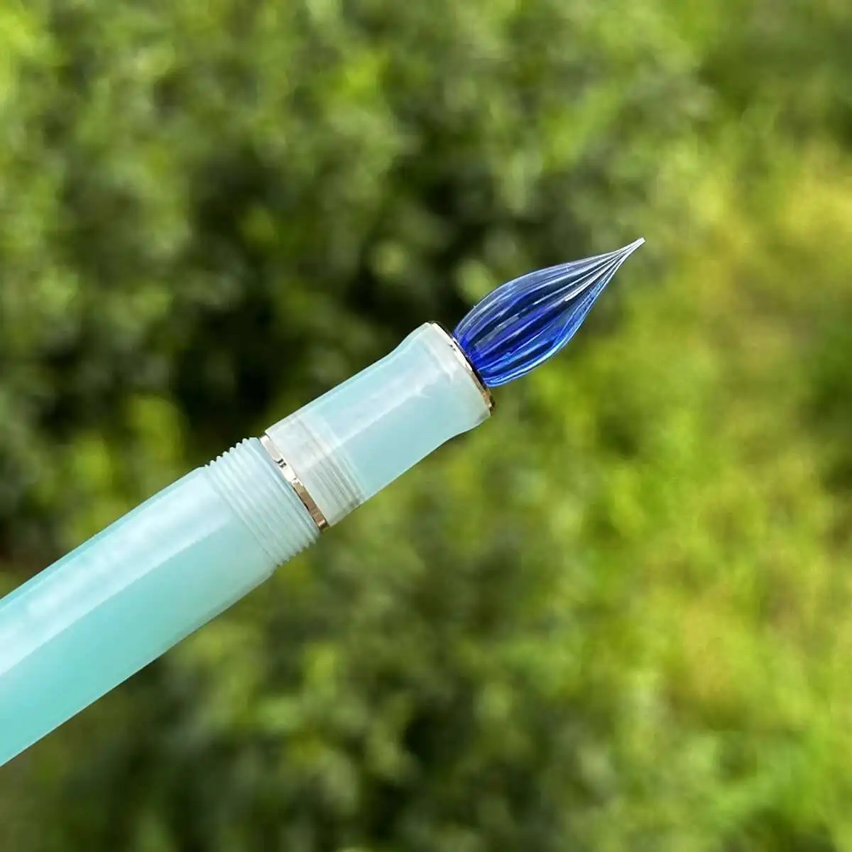 Jinhao Century 100 민트 그린 수정 유리 팁 펜 핸드 폴리쉬 부드러운 쓰기