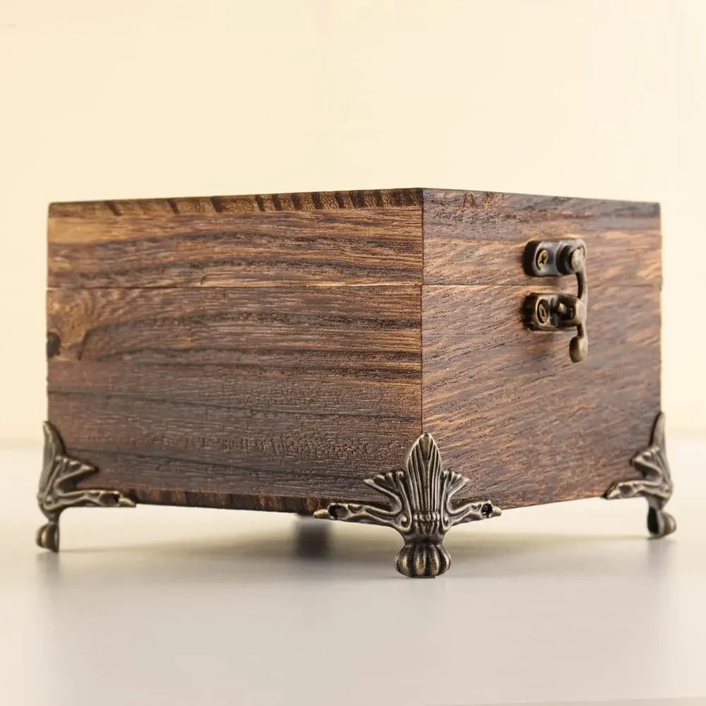 10PCS Antique Brass Box Legs Feet Wood Case Jewelry Chest Storage Box Cabinets Decorative Hardware Feet Leg Corner Protector