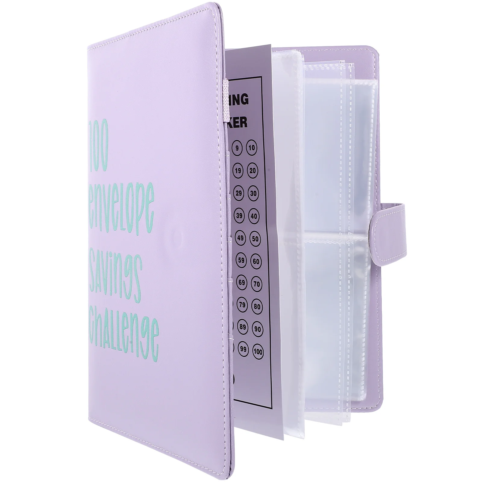 

100envelopechallenge Loose Leaf Couple Cash Budget Planning Notebook Binder Envelopes Savings with Money Books Pvc Lovers