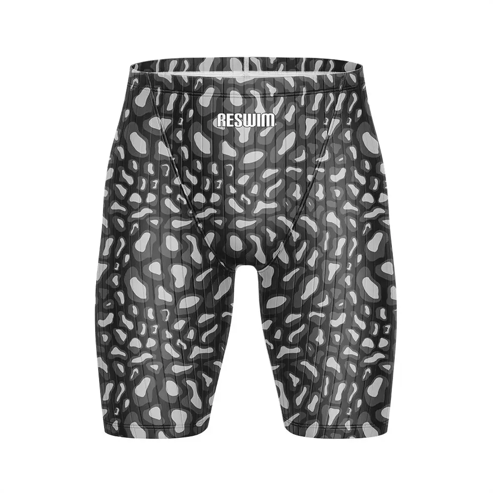 New Men's Swim Jammer Athletic Practice Knee-Length Swimsuit Shorts Swimming Trunks Beach Tights Pants Swimwear GYM Surf Short