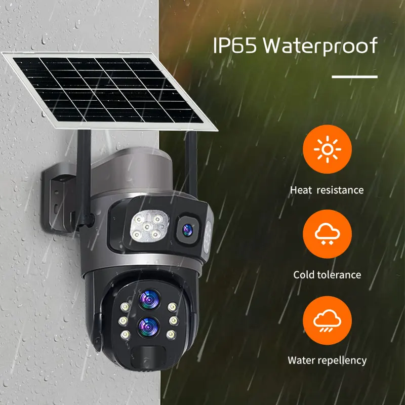 6K 12MP WIFI/4G IP Camera 10X Zoom Three Lens Dual Screen Outdoor Security Protection PTZ CCTV Video Surveillance security camera