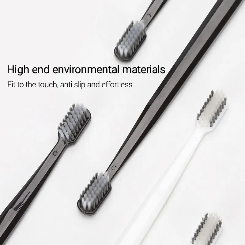 Sustainable Bamboo Charcoal Toothbrush Set with Soft Bristles