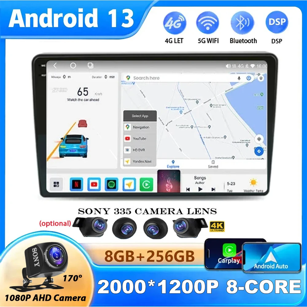 

Автомобильный радиоприемник Android 13 для LADA BA3 Granta 2011-2017 плеер 2Din мультимедийный беспроводной Carplay без Dvd-навигации SWC DSP BT 2Din 360