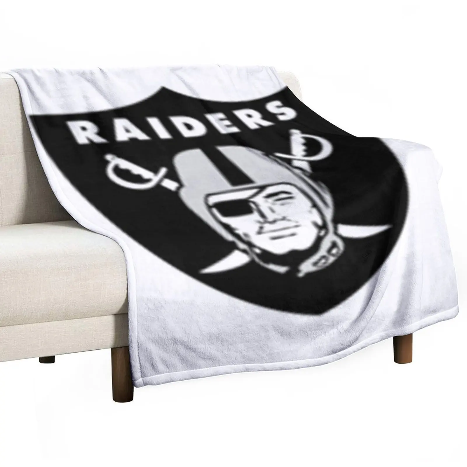 

Raiders Throw Blanket Soft Plaid Blanket For Decorative Sofa Multi-Purpose