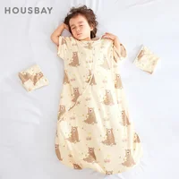 Sleeping Bag For Children 3-24Months Kids Sleepwear Sleeve Removable Winter Warm Thicker Anti-Kick Blanket Baby Sleepsack 3.5Tog 1