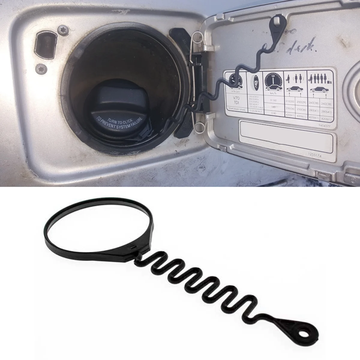 연료 탱크 커버 케이블, 가솔린 C70 S40 S60 S70 S80 S90 V40 V70 V90 XC70 가스 오일 탱크 캡 로프