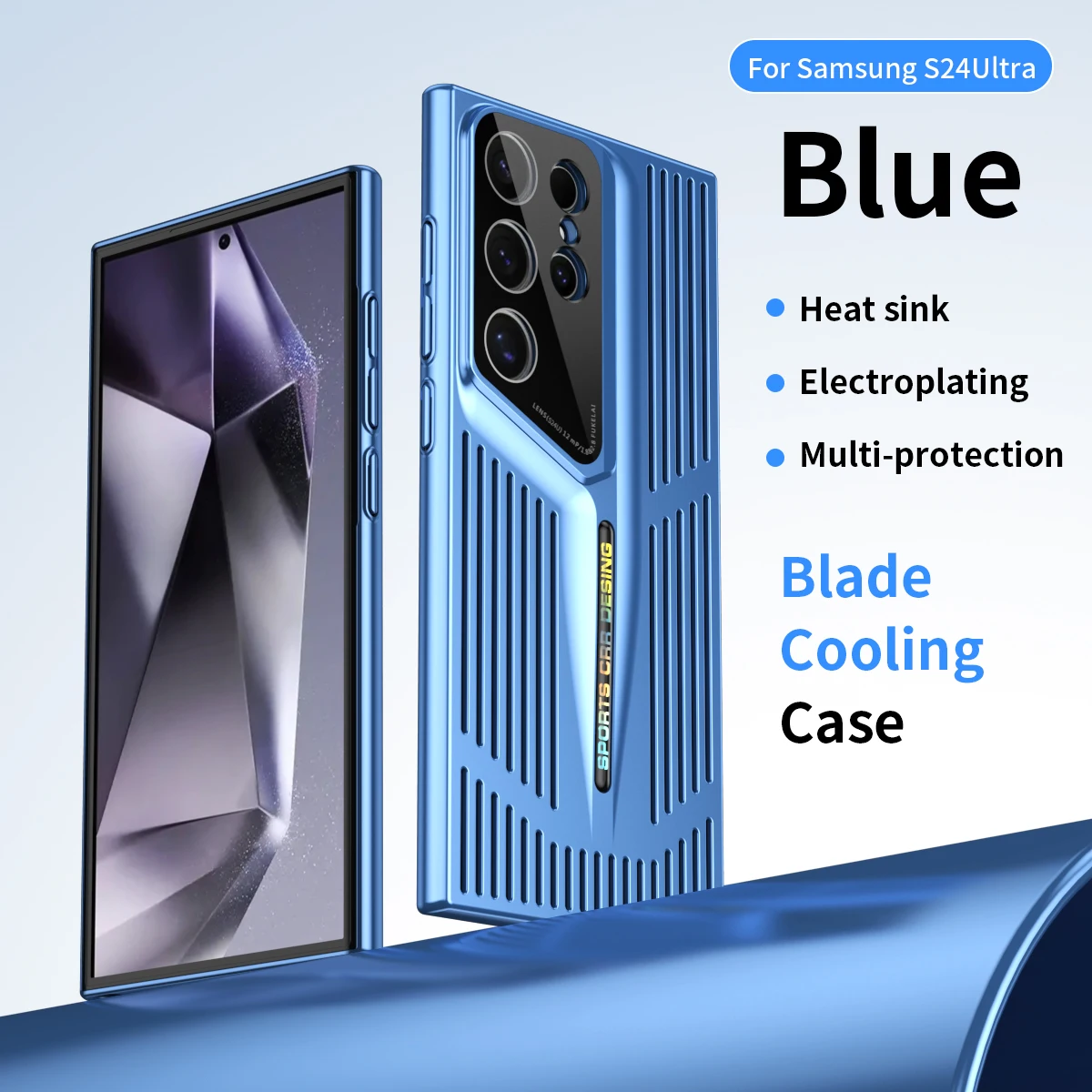 Luxury Heat Dissipation Plating Case with Cooling and Lens Protection, Ultra Thin Cover