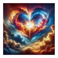 Love Wooden Puzzle, Unique Shaped Pieces Wooden Jigsaw Puzzles for Adults, Ghristmas Gift Family Game Home Decor 1