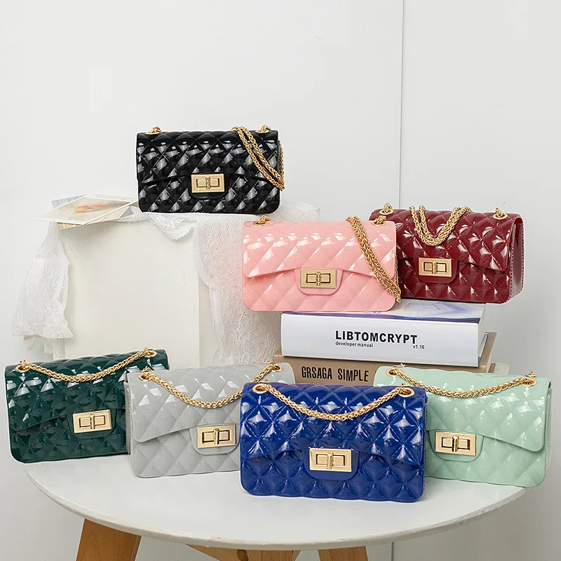 

Women's Mini Crossbody Bag Candy Color Lingge Messenger Bags Luxury Lock Buckle Jelly Single Shoulder Bags Female Casual Handbag
