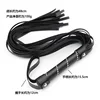 63.5cm Diamond Inlaid Handle Leather Tassels Long Horse Whip Riding Crop Flogger Paddle Slapper Horse Training Dressage Whips 2
