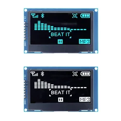 2.42 inch OLED Display Module 2.4 inch OLED Module 7-Pin SPI Interface SSD1309 Driver Military Industry