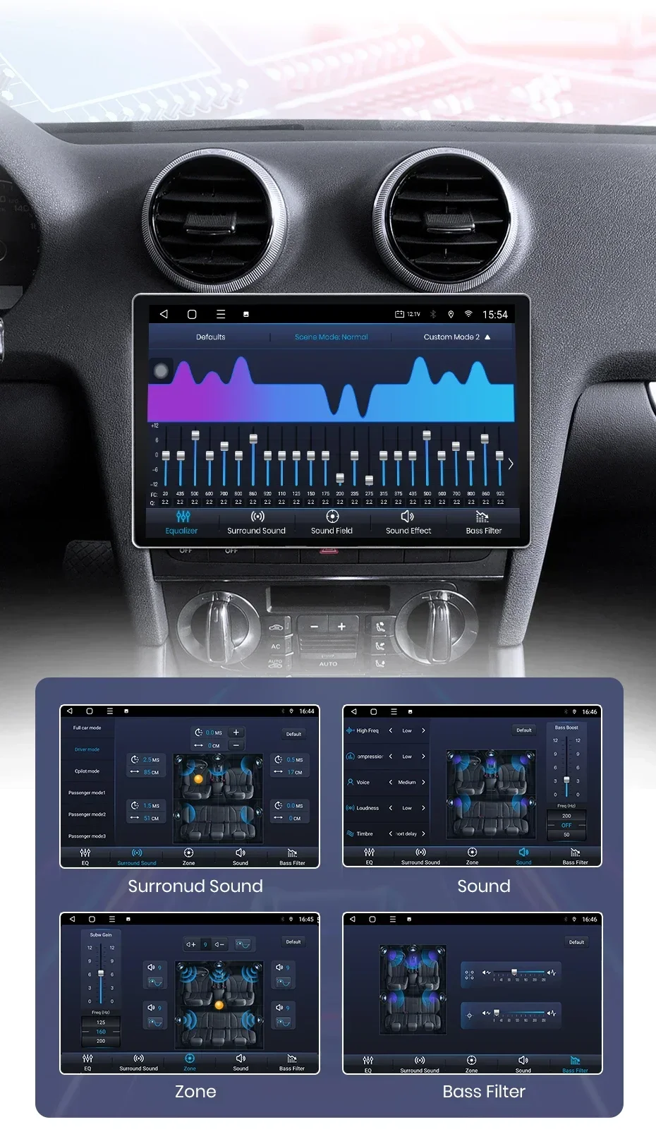 2K QLED Bildschirm Auto Radio Für Audi A3 8P 2003-2013 Drahtlose CarPlay Android Auto Multimedia autoradio – Detail 18