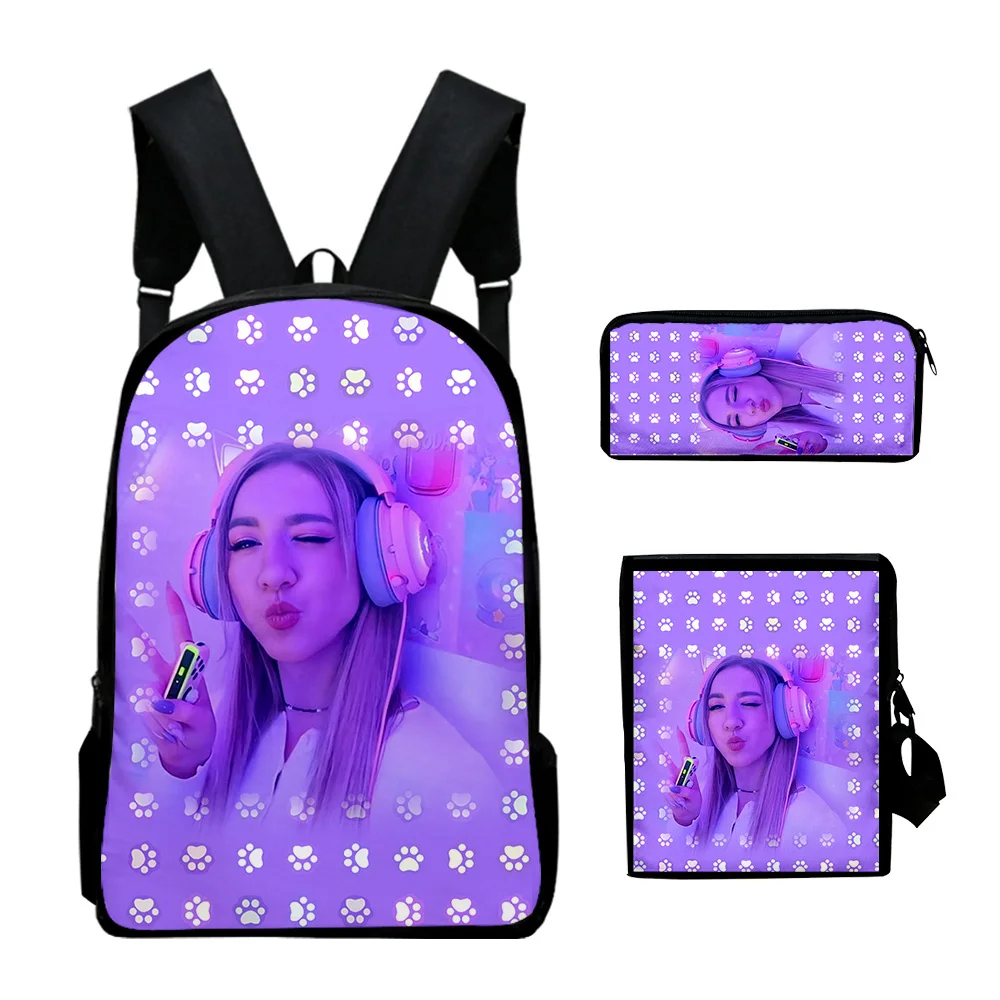 3D Printed Beki Fluffy Anime Schoolbag Crossbody Bag Pencil Case 3pcs/set Cartoon Students Men Women Kids Backpack Travel Bag